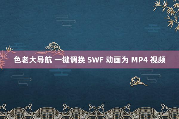 色老大导航 一键调换 SWF 动画为 MP4 视频