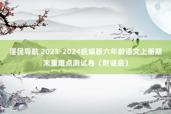 淫民导航 2023-2024统编版六年龄语文上册期末重难点测试卷（附谜底）