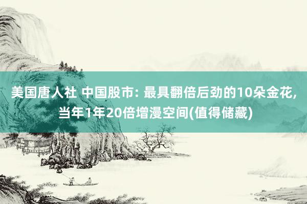 美国唐人社 中国股市: 最具翻倍后劲的10朵金花， 当年1年20倍增漫空间(值得储藏)