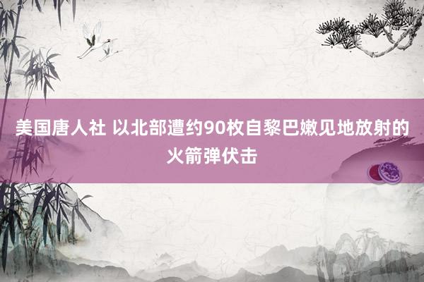 美国唐人社 以北部遭约90枚自黎巴嫩见地放射的火箭弹伏击