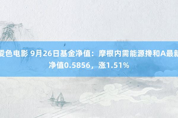 爱色电影 9月26日基金净值：摩根内需能源搀和A最新净值0.5856，涨1.51%