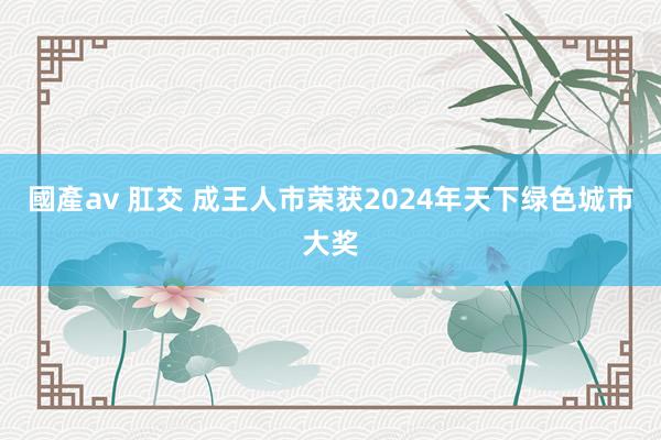 國產av 肛交 成王人市荣获2024年天下绿色城市大奖