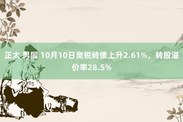 正太 男同 10月10日奥锐转债上升2.61%，转股溢价率28.5%