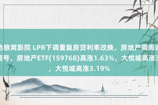 色狼窝影院 LPR下调重复房贷利率改换，房地产阛阓迎积极信号，房地产ETF(159768)高涨1.63%，大悦城高涨3.19%