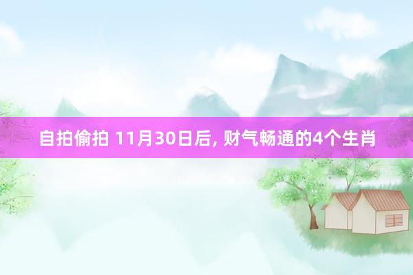 自拍偷拍 11月30日后， 财气畅通的4个生肖