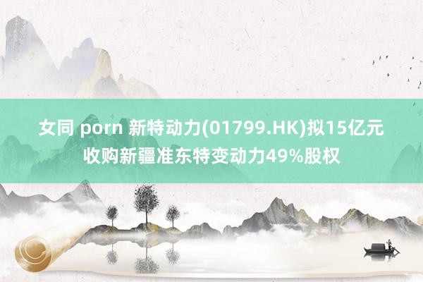 女同 porn 新特动力(01799.HK)拟15亿元收购新疆准东特变动力49%股权