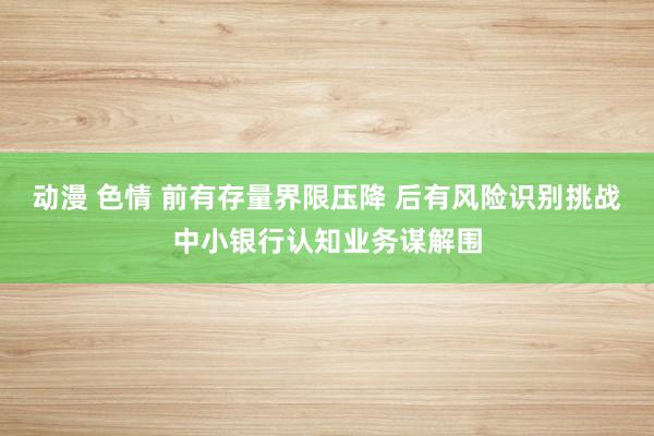 动漫 色情 前有存量界限压降 后有风险识别挑战中小银行认知业务谋解围