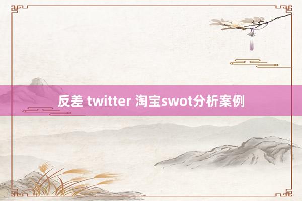 反差 twitter 淘宝swot分析案例