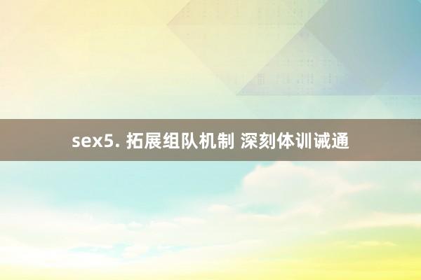 sex5. 拓展组队机制 深刻体训诫通