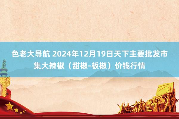 色老大导航 2024年12月19日天下主要批发市集大辣椒（甜椒-板椒）价钱行情