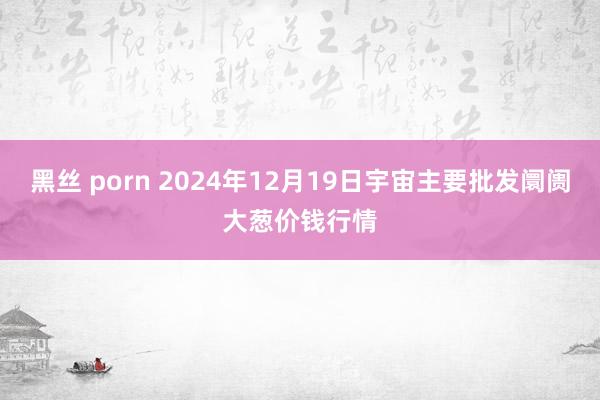 黑丝 porn 2024年12月19日宇宙主要批发阛阓大葱价钱行情