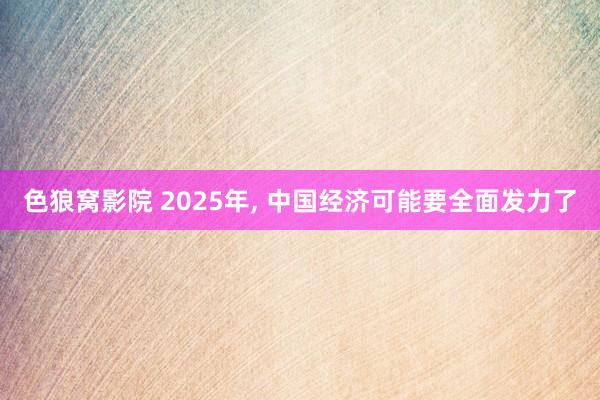 色狼窝影院 2025年， 中国经济可能要全面发力了