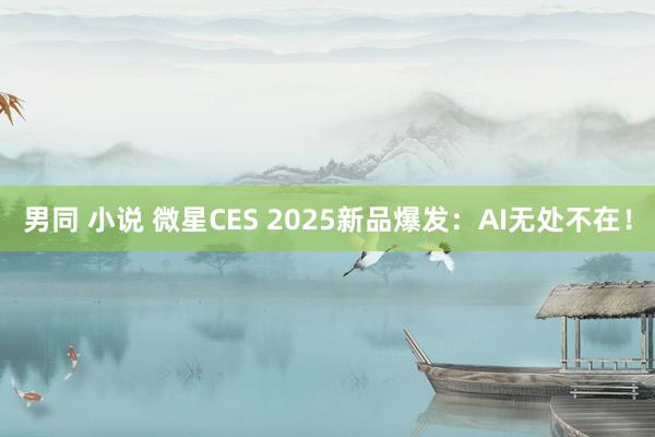 男同 小说 微星CES 2025新品爆发：AI无处不在！