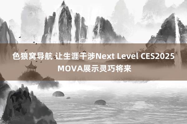 色狼窝导航 让生涯干涉Next Level CES2025 MOVA展示灵巧将来